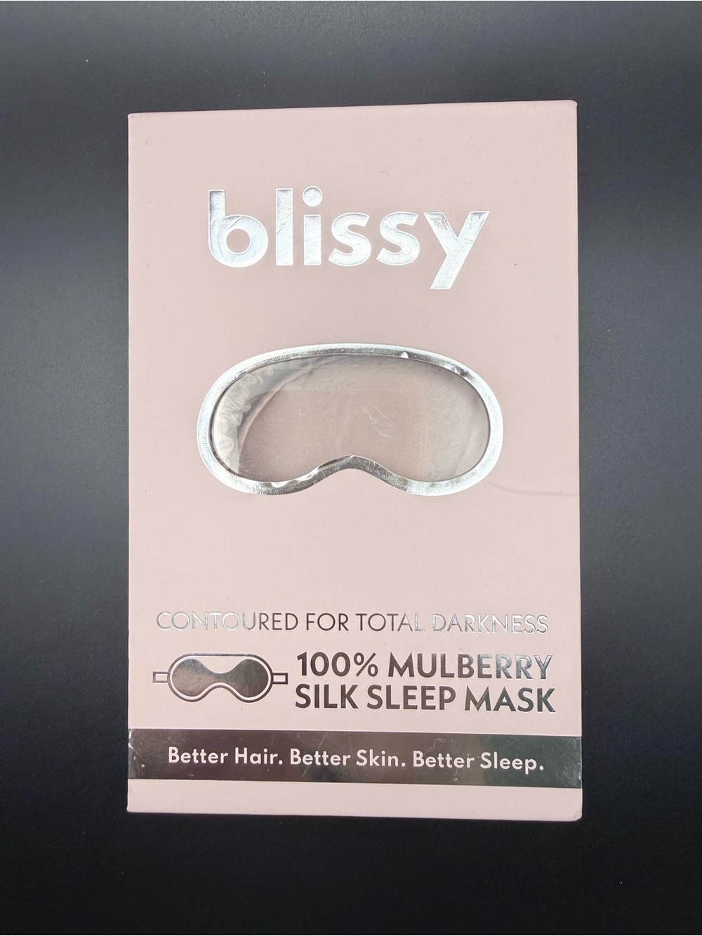Blissy - 100% Mulberry Silk Sleep Mask - Blush Pink